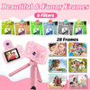 Cámara Digital Rosa Para Niños Con Lente Para Selfies 4