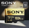 Memory Card Logo Sony Micro Sd 1tb Gold 2