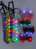 Combo 5 Corbatas Led + 5 Moños Lentejuelas Led Colores 5