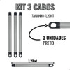 Kit 3 Cabos Alumínio 1,20m: Estriado/rosca Práticos 2