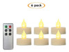 6 Pack 1.5  X1.5  Oscilar Sin Llama Led Tealight Velas Remot 2