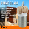 Prumo De Aço P/ Pedreiro Profis. 700g Polido Construção Vila 4
