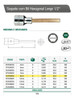 Soquete Com Bit Allen Hexagonal Longo 8mm X 1/2 - Sata 2