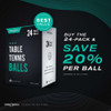 24 Pelotas De Ping Pong 3 Estrellas Pro Spin 4