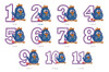 90 Matrices P/maquinas De Bordar Gallina Pintadita Y Numeros 5