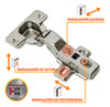 Bisagra 35mm Mueble A Resorte Cierre Suave Codo 9 Clip 3