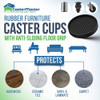 Antideslizantes De Goma Para Muebles Diam. 10cm-4un Marron 5