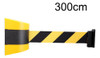 Barreira De Cinto Retrátil De Montagem Em 300cm Amarelo 1