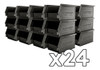 Kit 24 Gavetas Plásticas Apilables Zeus 1plz 16x9,5x7,5cm Ng 1