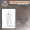 Cerradura Pomo Tulip Para Puerta Oficina Acero Inoxidable 3