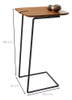Mesa De Apoio Lateral Cinamomo Inclinato - Base Preto 4