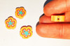 20 Dijes Pasantes Fimo Flores Fluorescentes 1