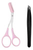 Set Tijera Perfiladora Arregla Cejas + Peine + Pinza Angular 0