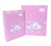 Estojo Imã Álbum 100 Fotos 15x21 Chuva Amor Rosa Nuvem Bebê 0