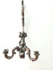 Hermoso Aplique De Bronce Antiguo Para Dos Luces 0
