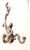 Hermoso Aplique De Bronce Antiguo Para Dos Luces 2
