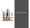 Set Kit Bartender Barman Coctelera Tragos Bebidas Acero Inox 3
