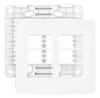 Kit 15 Un Placa Suporte 4x4 6 Postos Margirius B3 Branca 0