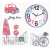 Reloj De Pared Silencioso Blanco Multicolor 30 Cm 4