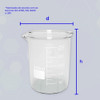 Copo Becker 600ml De Vidro Forma Baixa Bequer 3