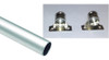 1,80mt Barrote De Aluminio Redondo 1/2 + Soportes Laterales 0