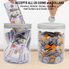 Mczxon Tarro Grande Para Monedas, De Plstico Transparente Gr 1