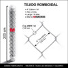 Tejido Romboidal 4  2x10 Mts Cal 16 Alambre 1 Rollo 1