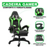 Cadeira Gamer Python Fly X12 Escritorio Ergonômica Verde 1