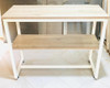 Mesa Arrime Recibidora Hierro Madera 100x30x77 Con Estante 1