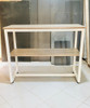 Mesa Arrime Recibidora Hierro Madera 100x30x77 Con Estante 2