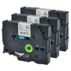 3pk Tz-s Tze-s231 Extra Fuerte Negro Sobre Blanco Para Cinta 0
