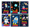 15 Libritos P/ Pintar + Crayones + Stickers Tematica Espacio 1