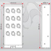 Kit 3 Painel 12 Vias Xlr Medusa Bandeja Com Conectores 4