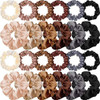 24 Piezas De Gomas Para El Cabello De Saten Bandas Elastic 0