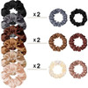 24 Piezas De Gomas Para El Cabello De Saten Bandas Elastic 3