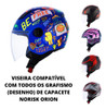 Viseira Prata Capacete Aberto Norisk Orion Original 4