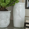 Vaso Periquito Branco Leitoso Murano Cristais Cadoro 2