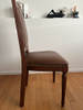 Silla Madera Antigua De Cuero Tachuelas Decorativa Negociabl 1