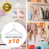 Perchas De Madera De Bebe Blancas  X 10 Unidades 1 Perchas De Madera De Bebe Blancas  X 10 Unidades 1