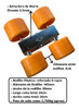 Cama 4 Rodillos Lisos Naranja P/trailer Náutico Lancha-bote 2
