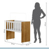 Mini Berço 100% Mdf Com Colchão 5 Em 1 Ariel Wt 2