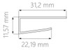 Ángulo Perimetral Conv. Pvc 6 Mts Crema 1