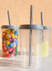 50 Vasos Tapa Y Sorbete Transparente Souvenir Plastico 1 50 Vasos Tapa Y Sorbete Transparente Souvenir Plastico 1