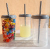 50 Vasos Tapa Y Sorbete Transparente Souvenir Plastico 4 50 Vasos Tapa Y Sorbete Transparente Souvenir Plastico 4