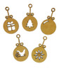 Adornos Navidad Colgantes Pack 10 Unidades Fibrofácil 8cm 0