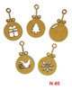 Adornos Navidad Colgantes Pack 10 Unidades Fibrofácil 8cm 2