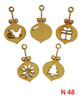 Adornos Navidad Colgantes Pack 10 Unidades Fibrofácil 8cm 3