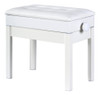 Banqueta Branca,banco De Piano,teclado C/ajuste Altura,baú 4