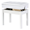 Banqueta Branca,banco De Piano,teclado C/ajuste Altura,baú 5