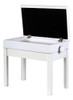 Banqueta Branca,banco De Piano,teclado C/ajuste Altura,baú 6